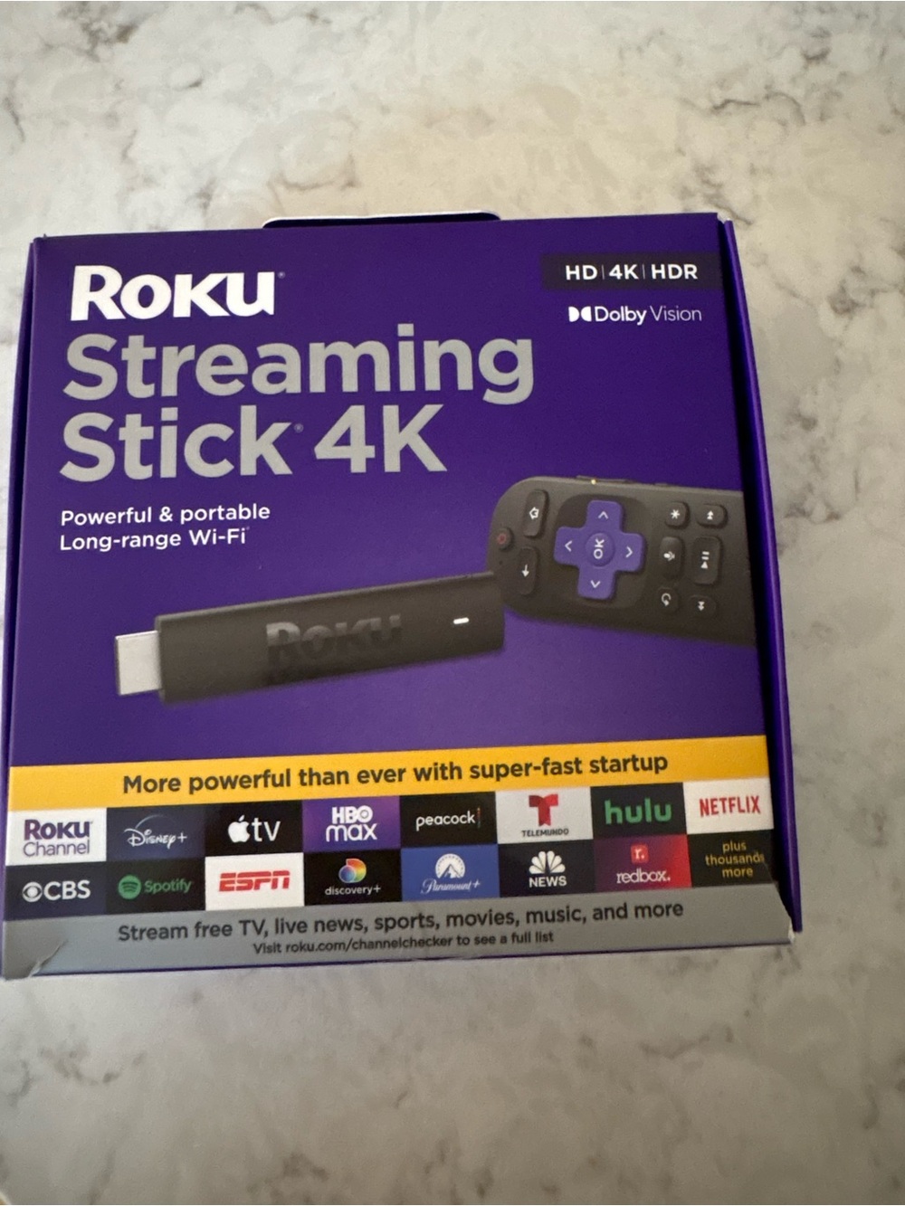 Roku Streaming Stick 4K 3820 HDR Media Streamer USED 1X